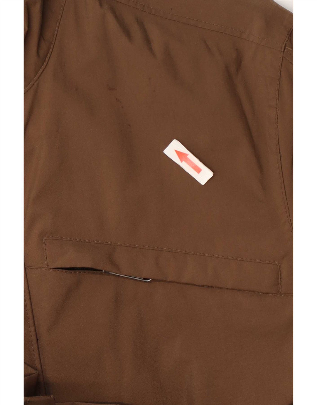 Jaqueta utilitária masculina vintage UK 38 poliamida marrom médio