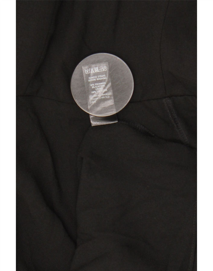 Vestido feminino Marks & Spencer sem alças Reino Unido 16 grande preto poliamida
