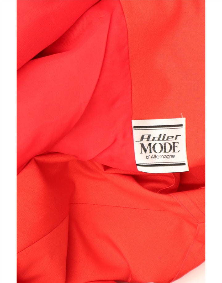 Jaqueta bomber com peito duplo para mulheres vintage poliéster vermelho médio Reino Unido 12