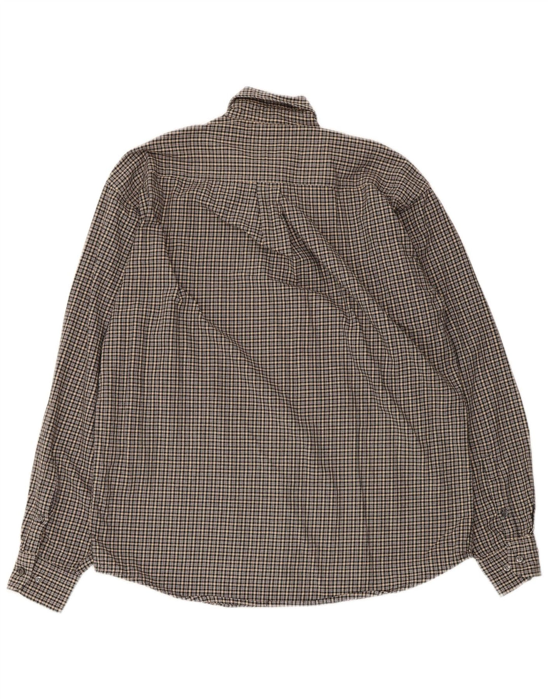 Camisa masculina de flanela Sergio Tacchini algodão xadrez cinza médio