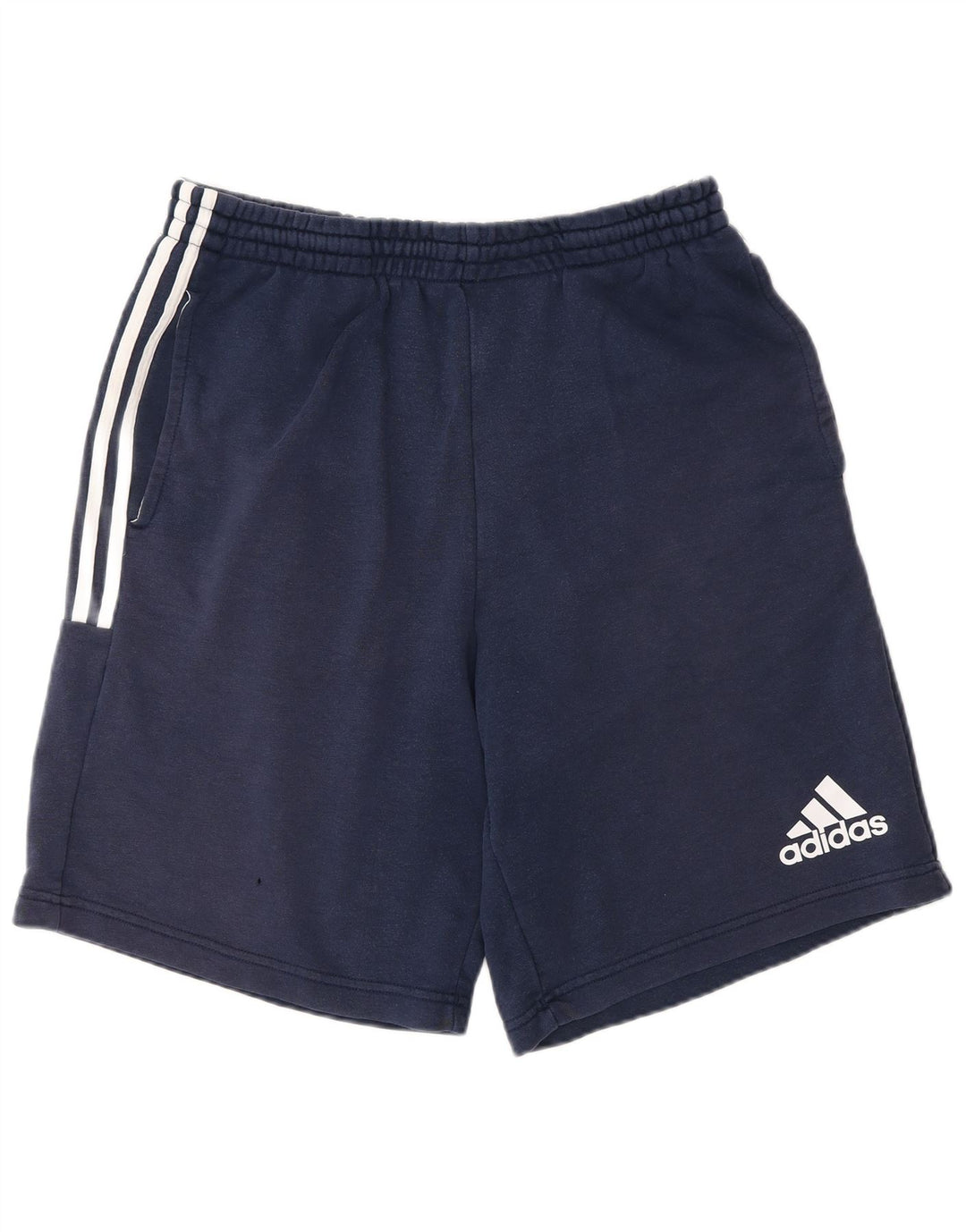 Shorts esportivos masculinos Adidas grandes algodão azul marinho