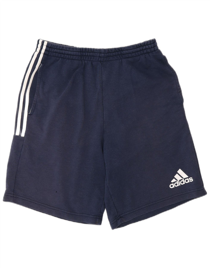 Shorts esportivos masculinos Adidas grandes algodão azul marinho