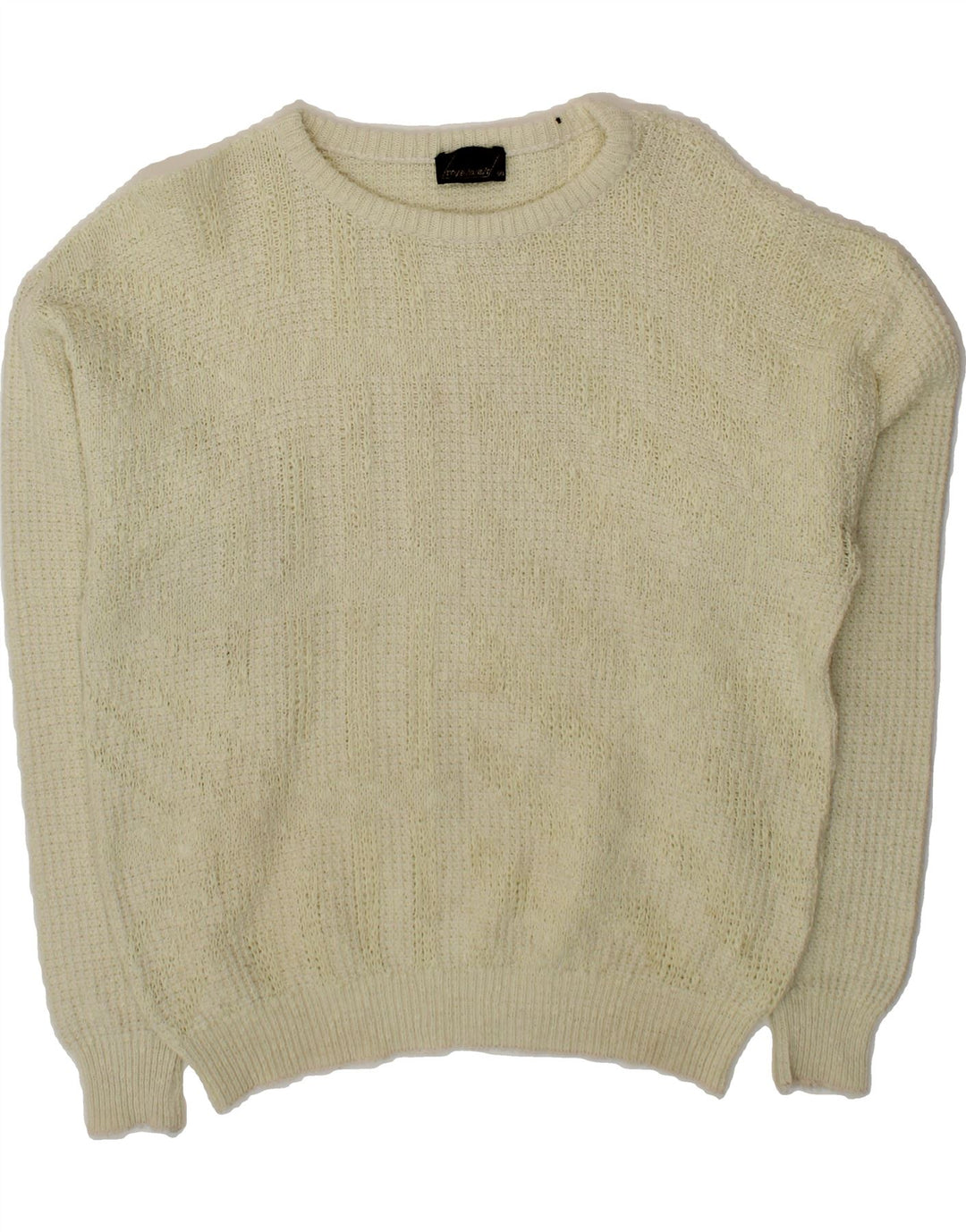 MASTER Womens Boat Neck Jumper Sweater IT 50 XL Off White Cotton Vintage Master and Second-Hand Master from Messina Hembry 