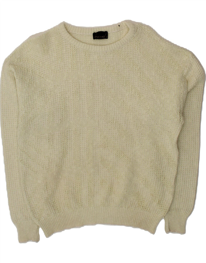 MASTER Womens Boat Neck Jumper Sweater IT 50 XL Off White Cotton Vintage Master and Second-Hand Master from Messina Hembry 