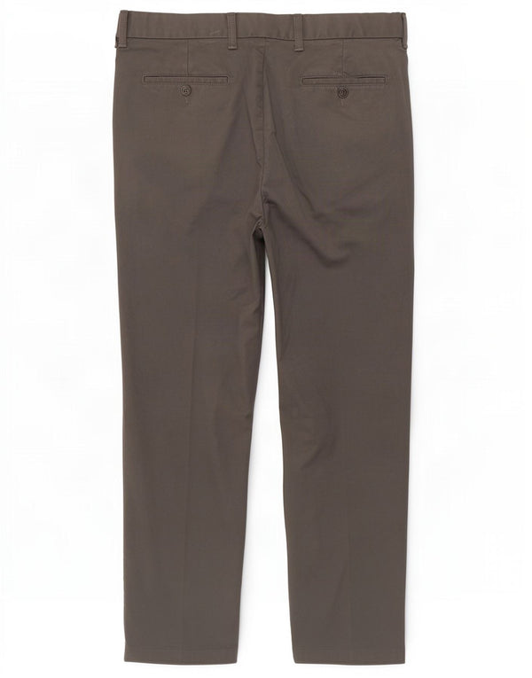 Calça chino masculina Marks & Spencer Blue Harbor cônica W36 L29 cinza