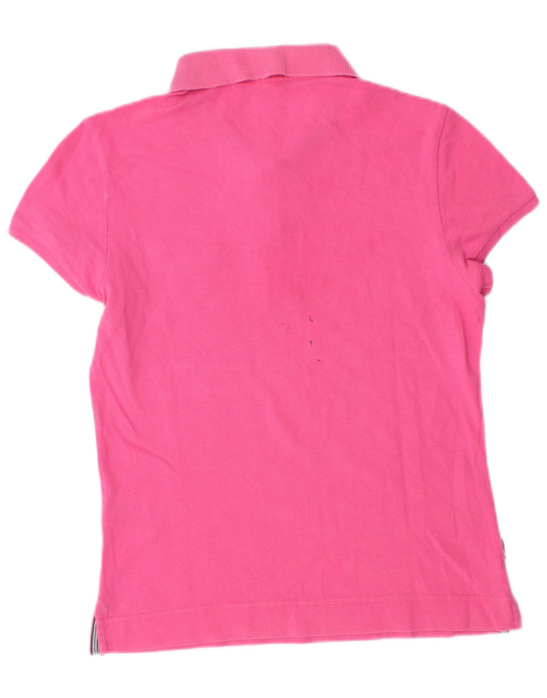 Camisa polo feminina Adidas UK 12 algodão rosa médio