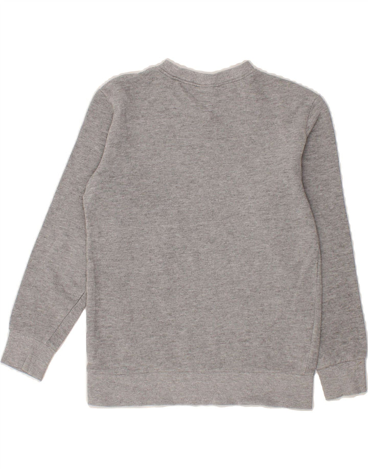 BENETTON Boys Graphic Sweatshirt Jumper 10-11 Years XL Grey Cotton Vintage Benetton and Second-Hand Benetton from Messina Hembry 