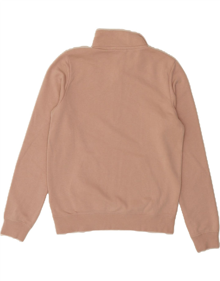 NIKE Womens Oversized Zip Neck Sweatshirt Jumper UK 6 XS Pink Cotton Vintage Nike and Second-Hand Nike from Messina Hembry 