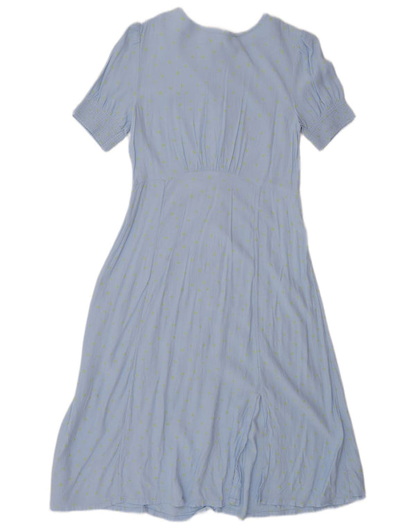 Vestido John Lewis feminino evasê 11-12 anos viscose manchada azul