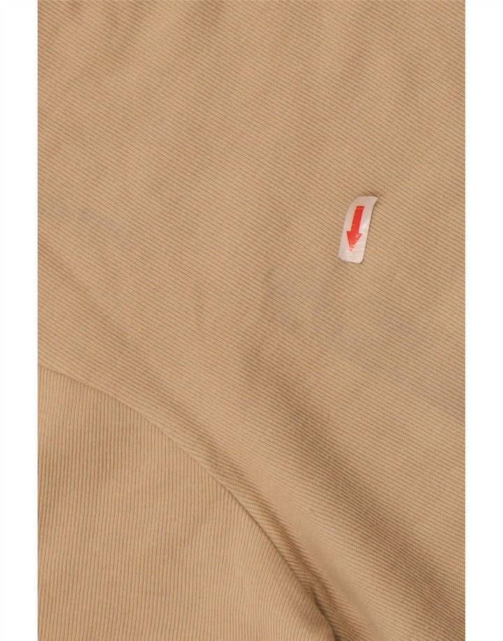 Zara Top masculino manga comprida grande algodão bege