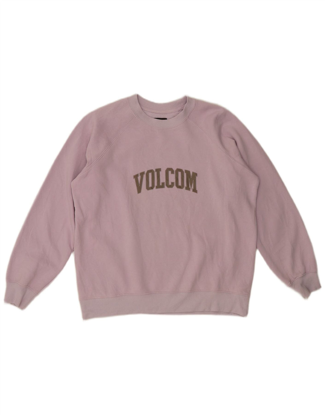 Volcom feminino gráfico oversized moletom jumper UK 14 médio roxo