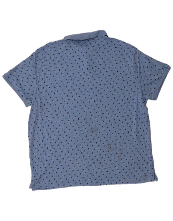 POLO RALPH LAUREN Camisa polo masculina personalizada Slim Fit 2XL azul manchada