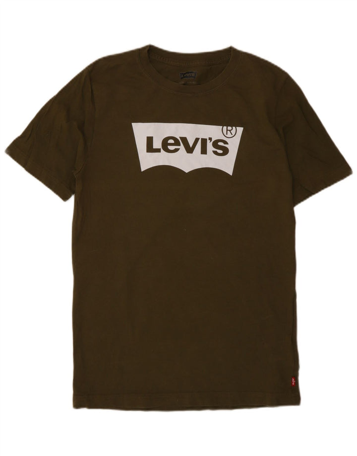 Camiseta Levi's Boys Graphic 13-14 Anos Algodão Cáqui