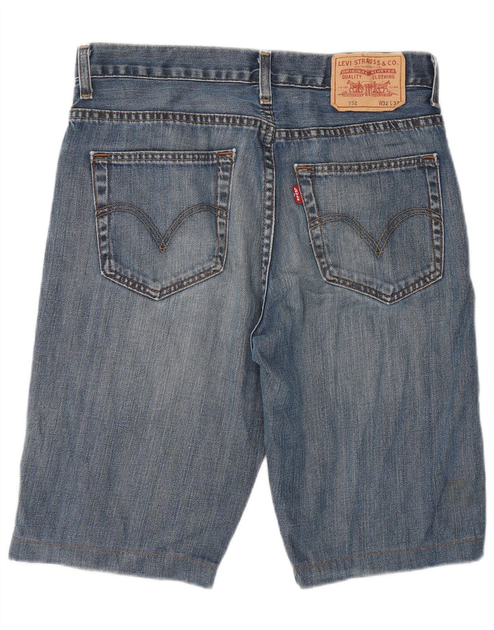 Shorts jeans masculino 752 da Levi's W32 algodão azul médio