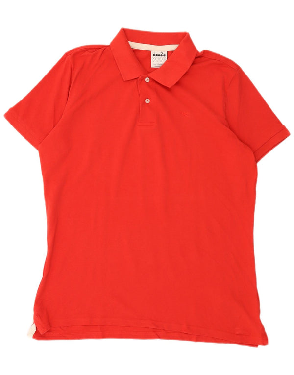 Camisa polo masculina Diadora grande algodão vermelho