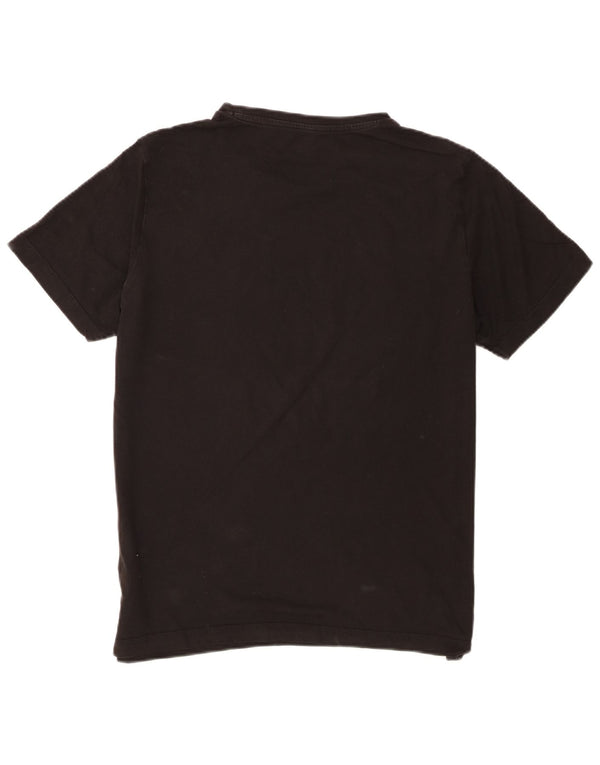 Puma Mens Graphic T-Shirt Top Médio Algodão Preto