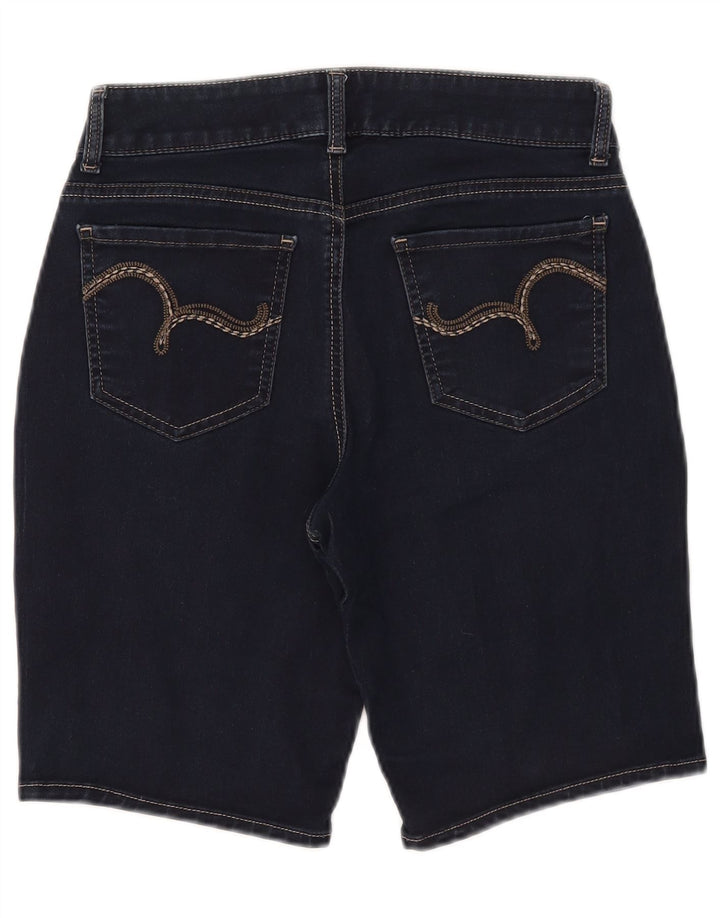 Lee Womens Riders Mid Rise Bermuda Jeans Shorts W28 Médio Azul Marinho