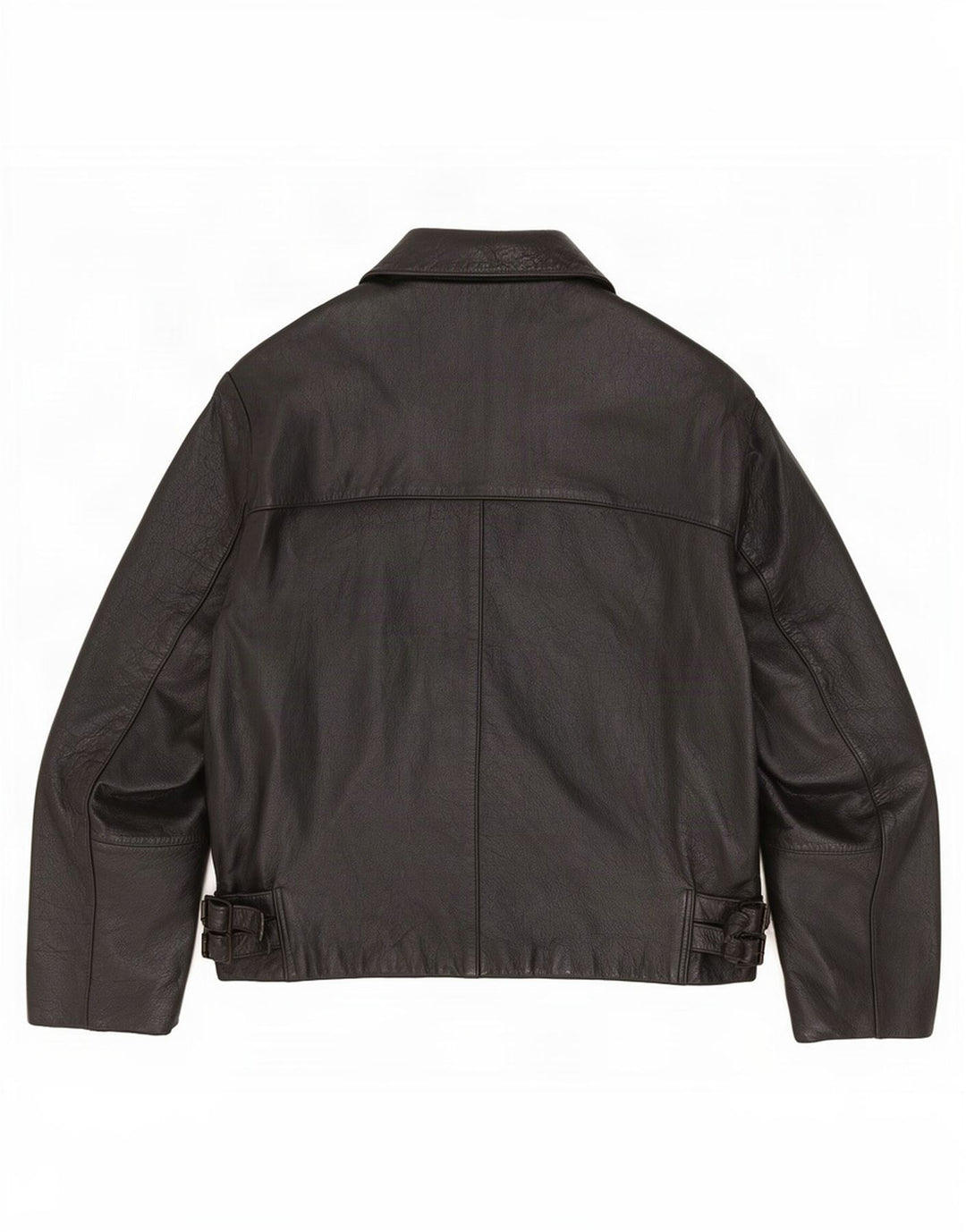 Jaqueta de couro masculina vintage UK 42 XL preta