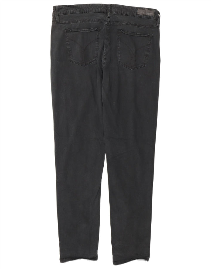 Calça jeans feminina CALVIN KLEIN US 14 XL W34 L32 algodão preto