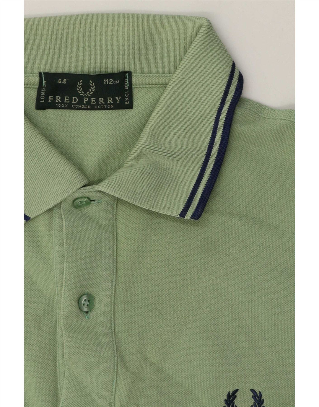 Camisa polo masculina Fred Perry algodão verde médio
