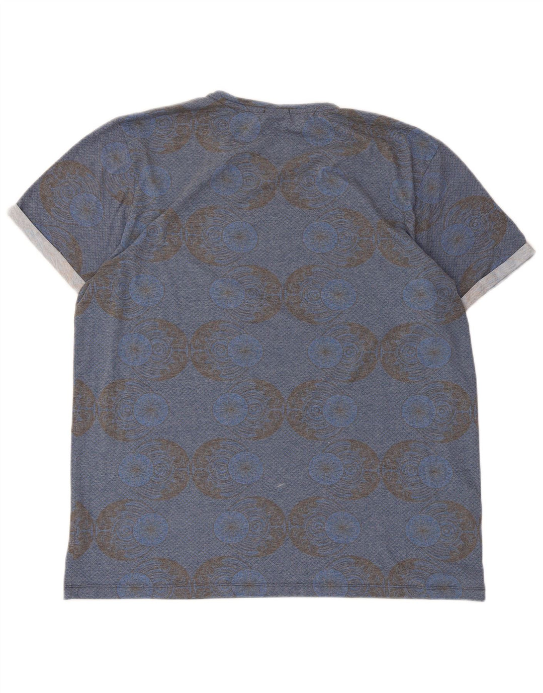 Camiseta gráfica masculina Jack & Jones Top 2XL poliéster geométrico azul