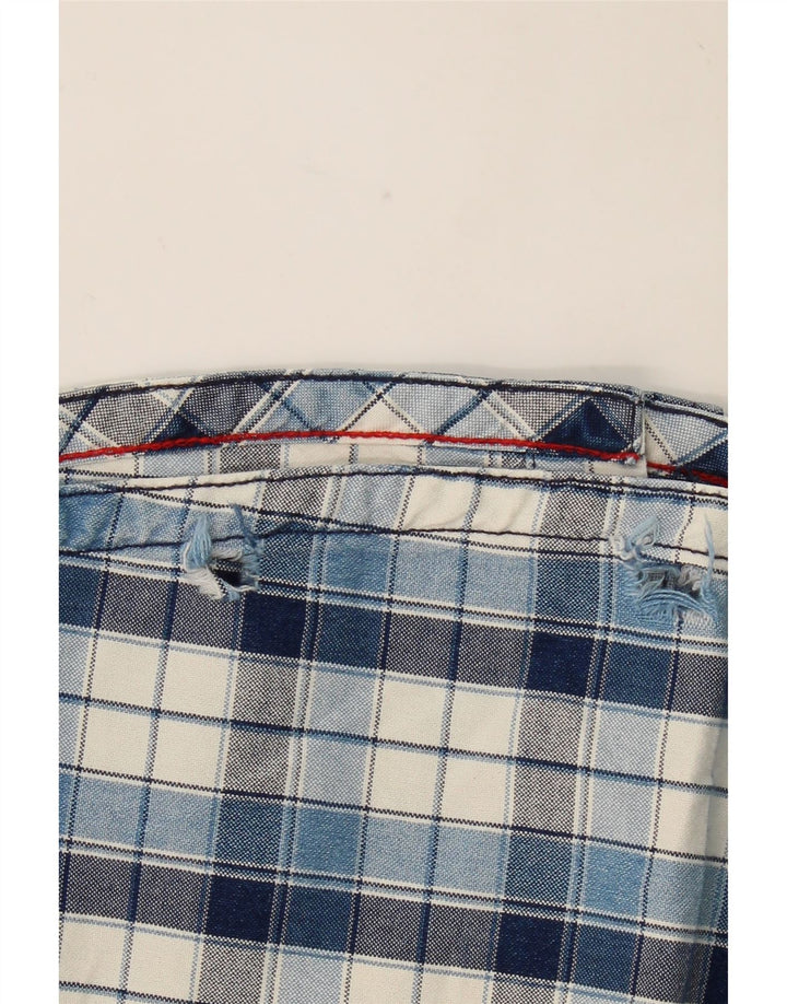 Camisa masculina FAT FACE média azul marinho xadrez algodão
