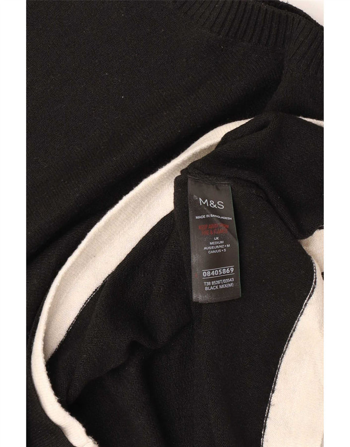 Regata feminina Marks & Spencer com colete Reino Unido 14 poliéster preto médio