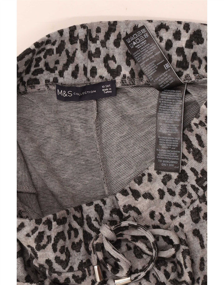 Calças cortadas femininas Marks & Spencer Reino Unido 10 pequenas W28 L23 cinza