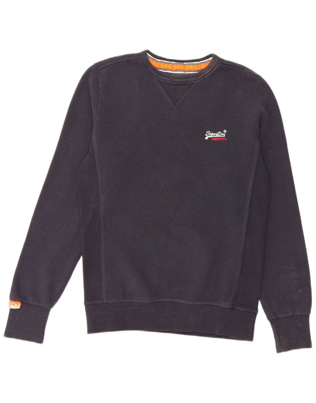 SUPERDRY moletom masculino jumper pequeno algodão azul marinho