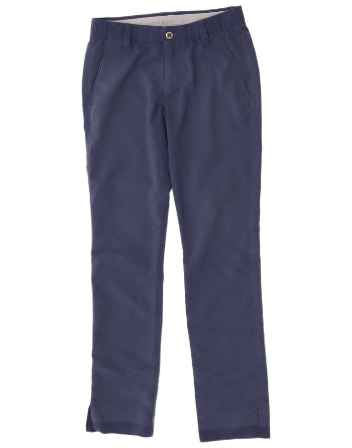 Under Armour Mens Straight Chino Calças W30 L32 Poliéster Azul Marinho