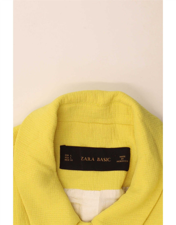 Jaqueta Blazer Feminina Zara Reino Unido 14 Grande Amarelo