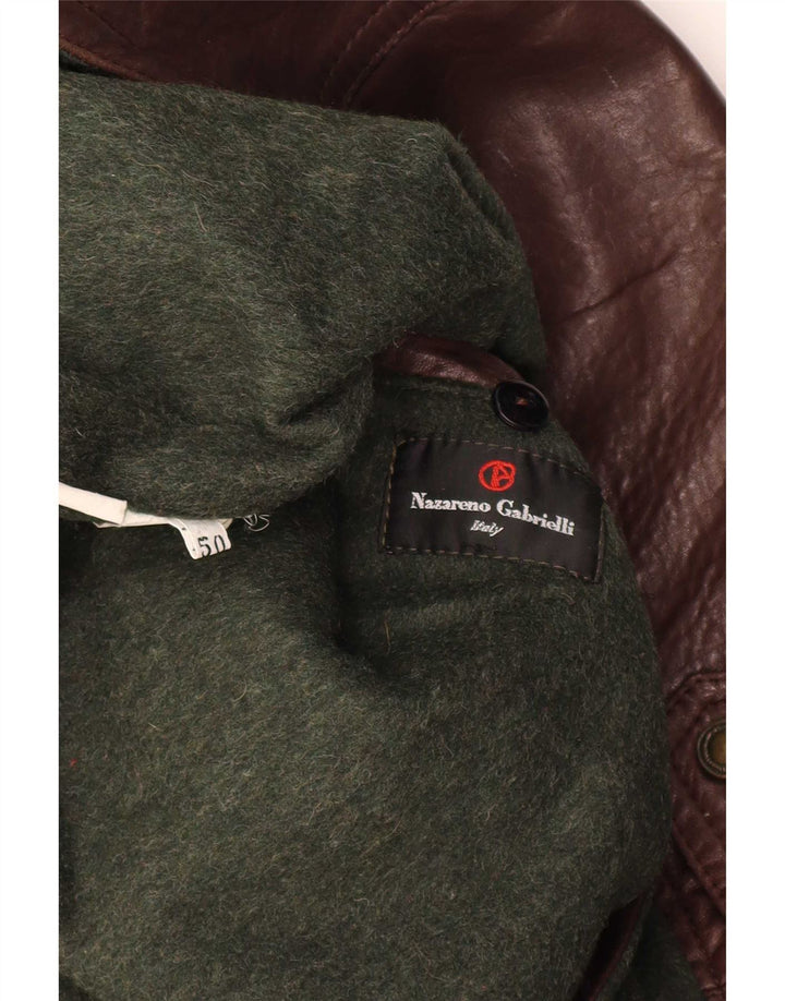 Jaqueta de couro masculina Nazareno Gabrielli IT 50 grande marrom