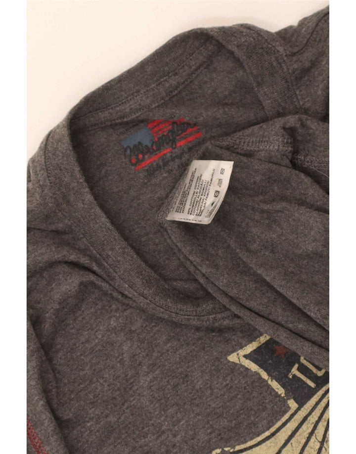 Wrangler Camiseta masculina gráfica Top XL poliéster cinza