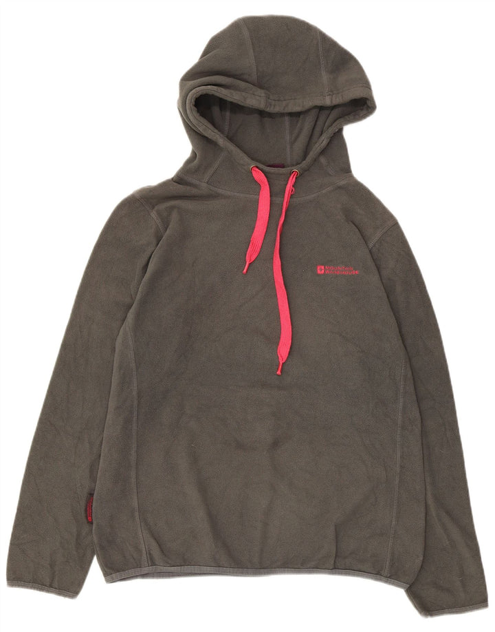 Mountain Warehouse Womens Hooded Fleece Jumper Reino Unido 14 Grande Poliéster Cinzento