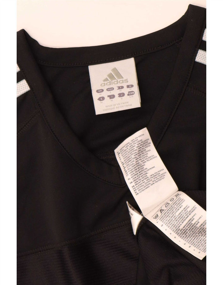 Adidas Masculino Climacool Camiseta Top Médio Preto Colorblock Poliéster