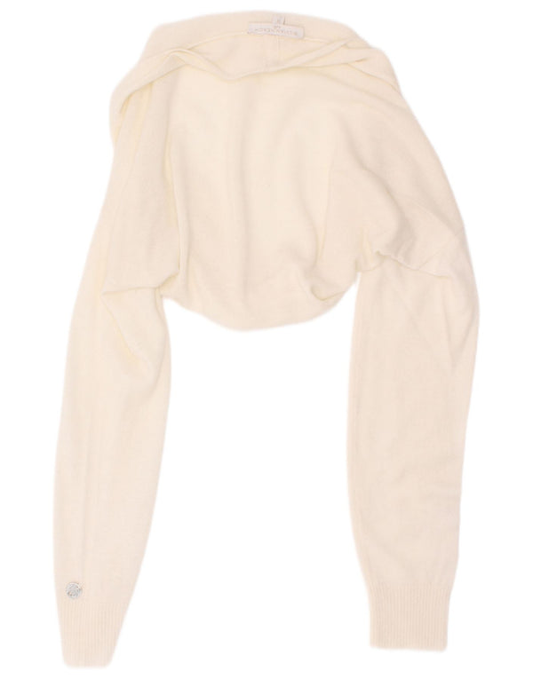 Silvian Heach Womens Bolero Top UK 8 Pequeno Off White Viscose