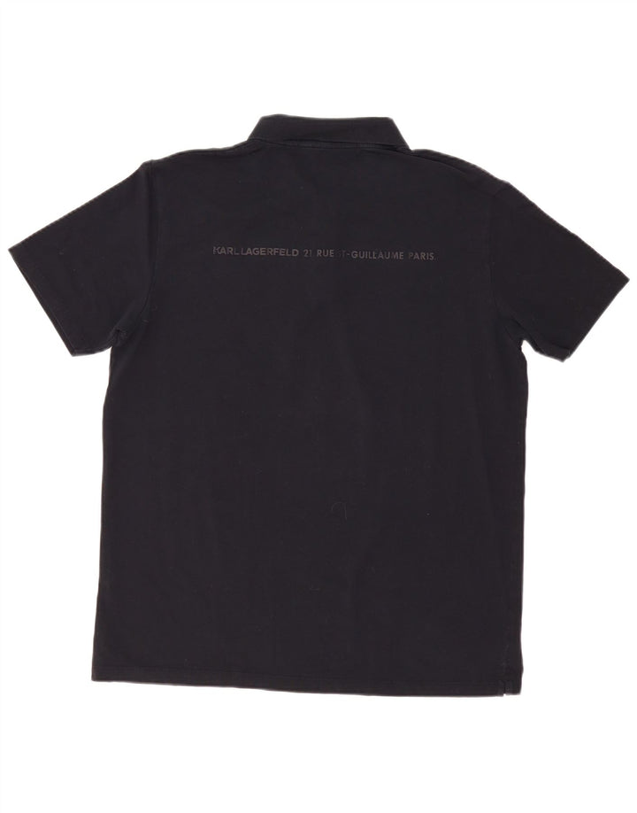 Camisa polo masculina Karl Lagerfeld XL azul marinho