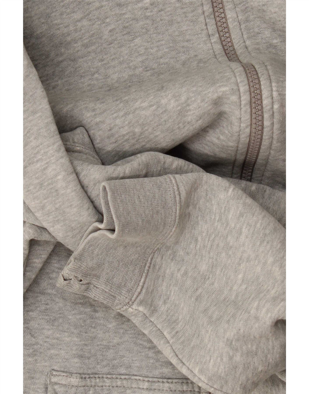 Suéter Nike masculino com capuz e zíper cinza médio algodão