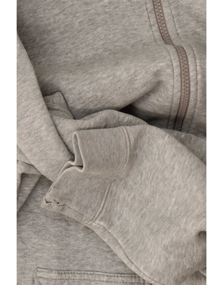 Suéter Nike masculino com capuz e zíper cinza médio algodão