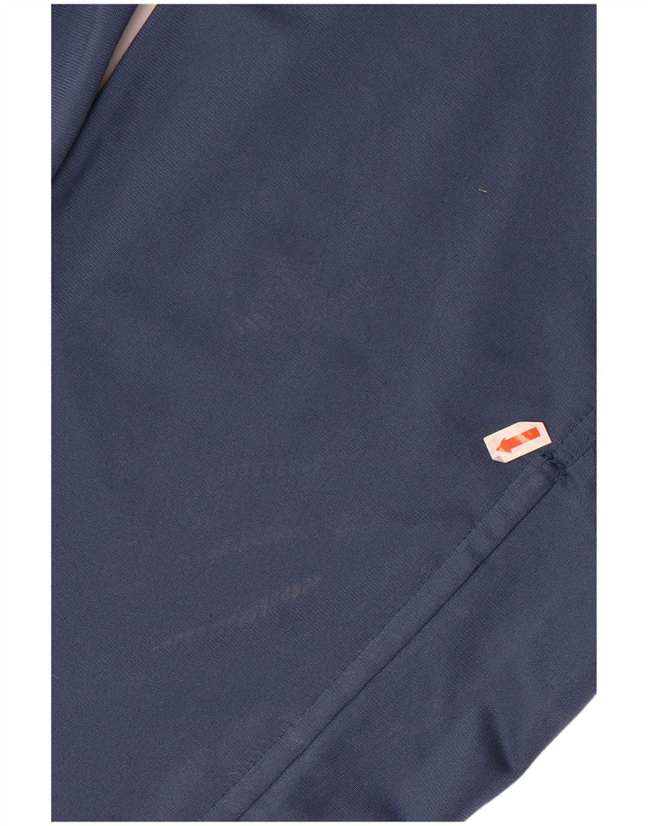 Calça de treino masculina Adidas UK 44/46 grande poliéster azul marinho