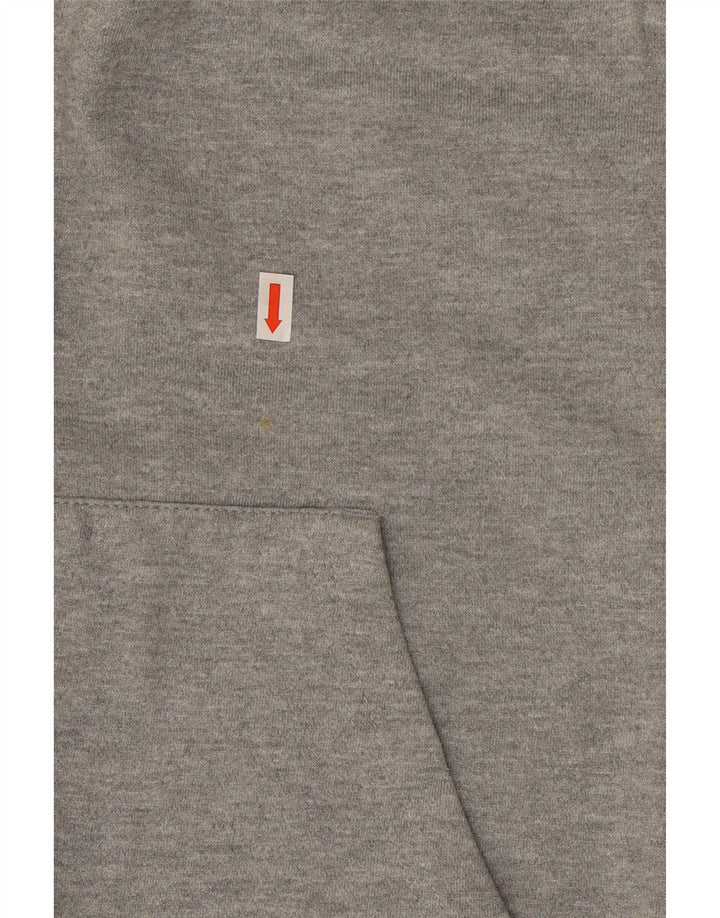 Suéter masculino Kangol com capuz e zíper grande cinza