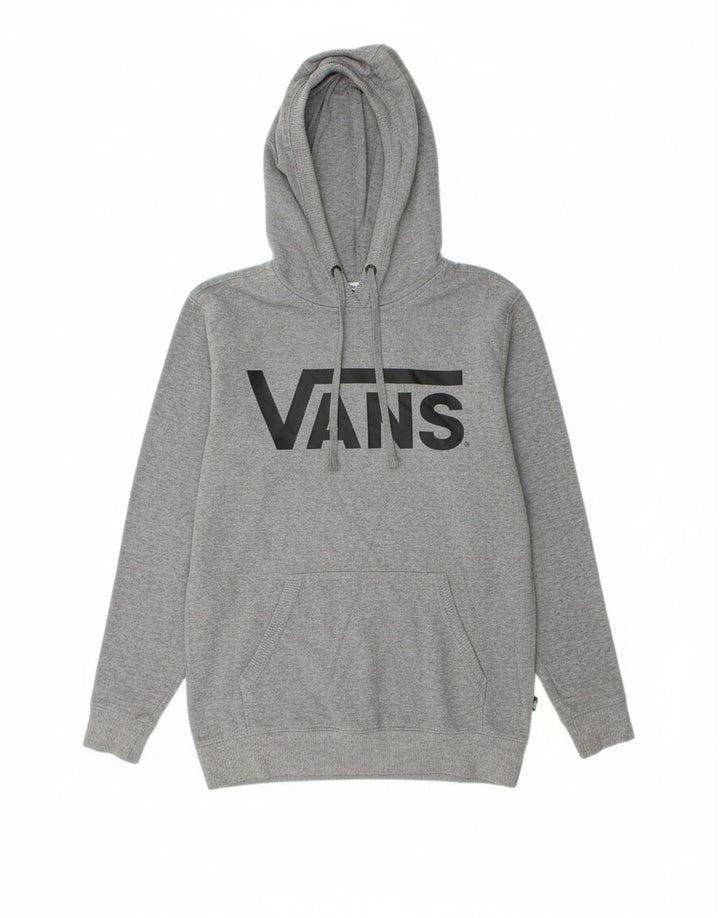 VANS Mens Graphic Hoodie Jumper XS Algodão Cinza