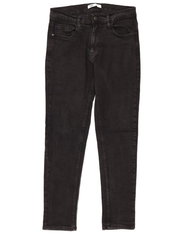 Zara Mens Slim Jeans EU 44 Grande W34 L30 Algodão Preto