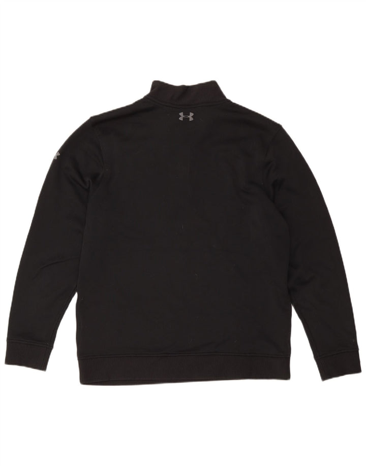 Moletom masculino Under Armour com zíper e gola alta poliéster preto médio