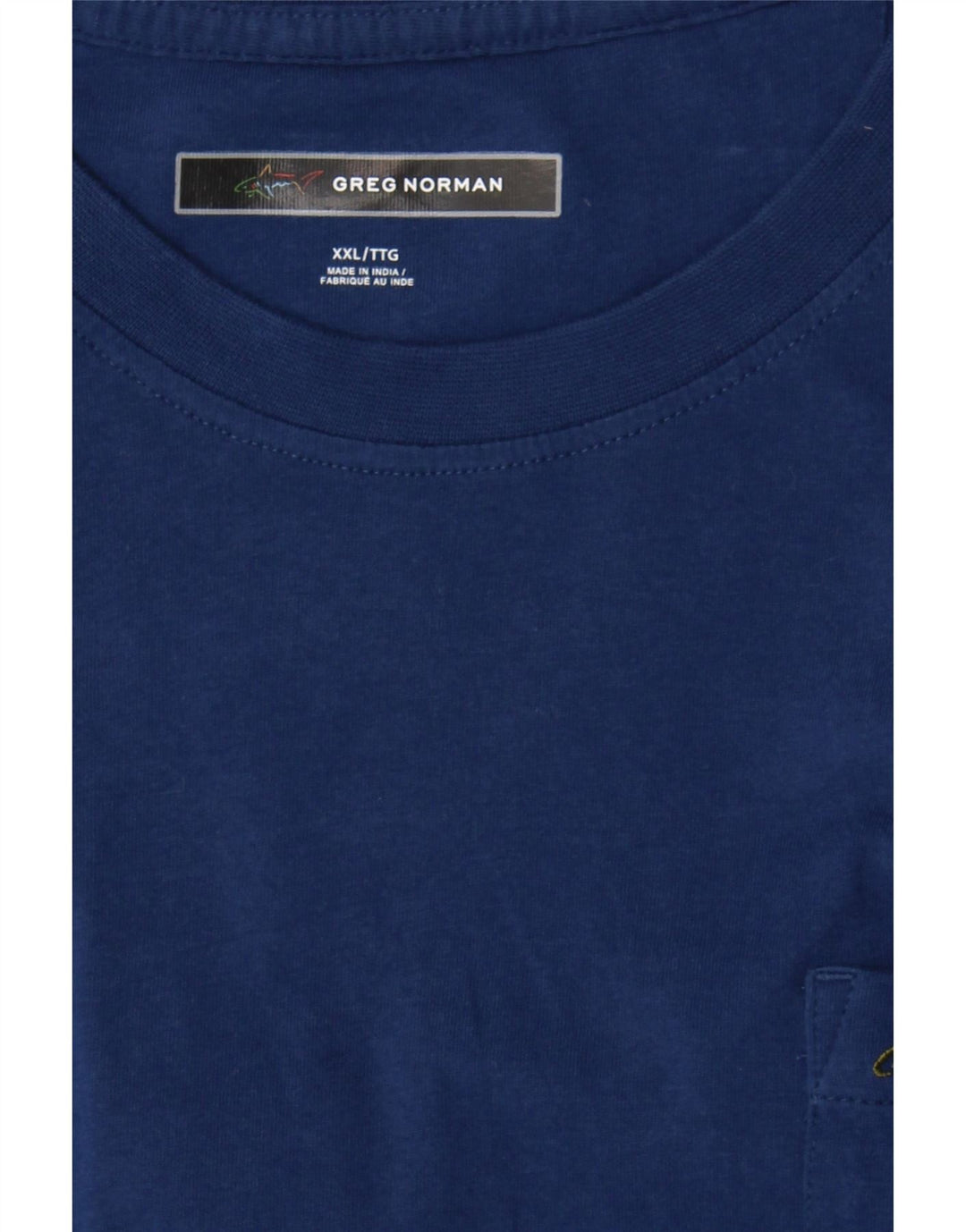 GREG NORMAN Mens Big & Tall T-Shirt Top 2XL Blue Cotton Vintage Greg Norman and Second-Hand Greg Norman from Messina Hembry 
