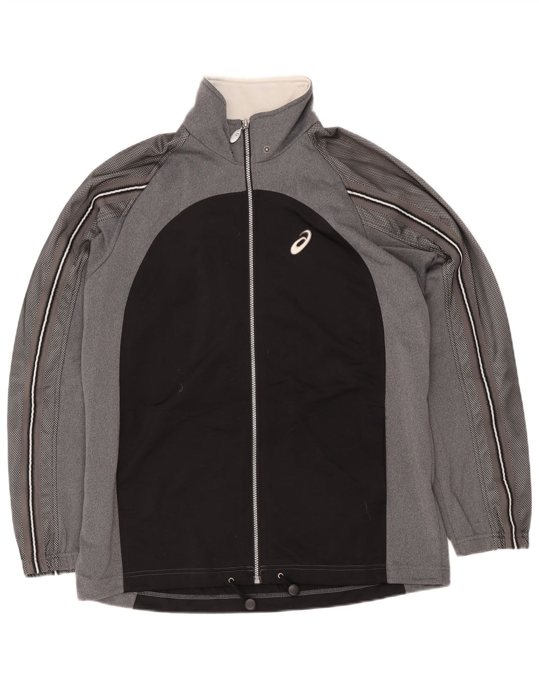 Jaqueta Asics Masculina Graphic Tracksuit Top Grande Cinza Colourblock Poliéster