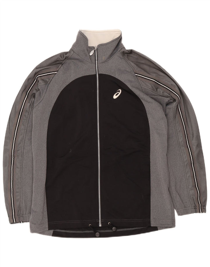 Jaqueta Asics Masculina Graphic Tracksuit Top Grande Cinza Colourblock Poliéster
