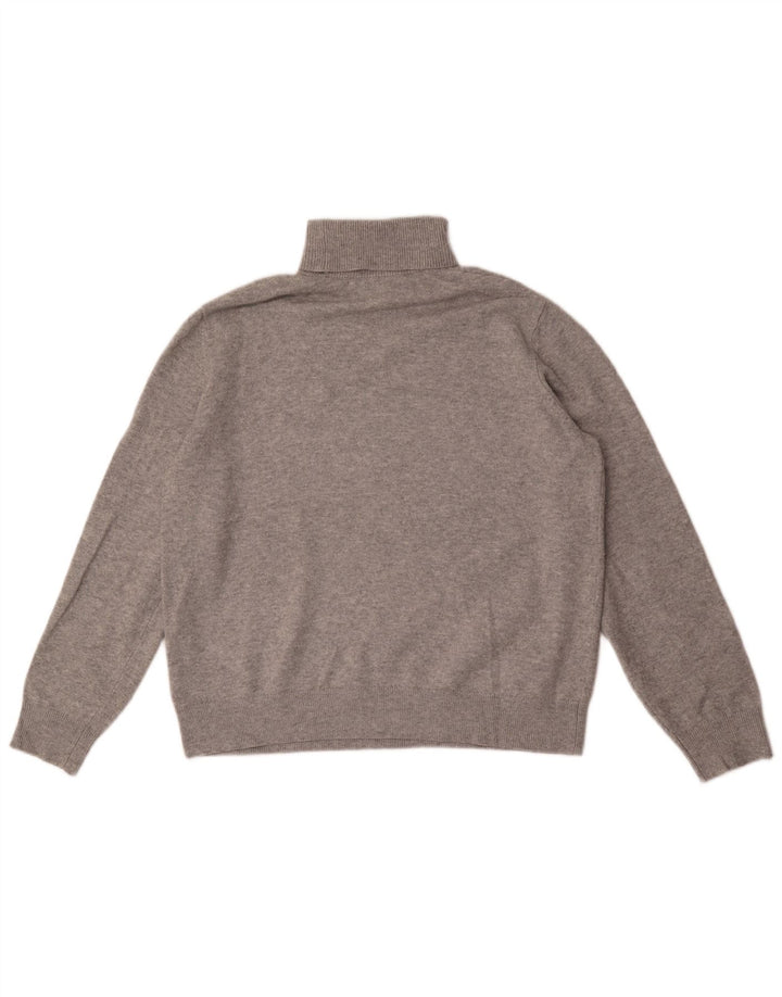 Suéter masculino Marks & Spencer com gola redonda e poliéster cinza médio