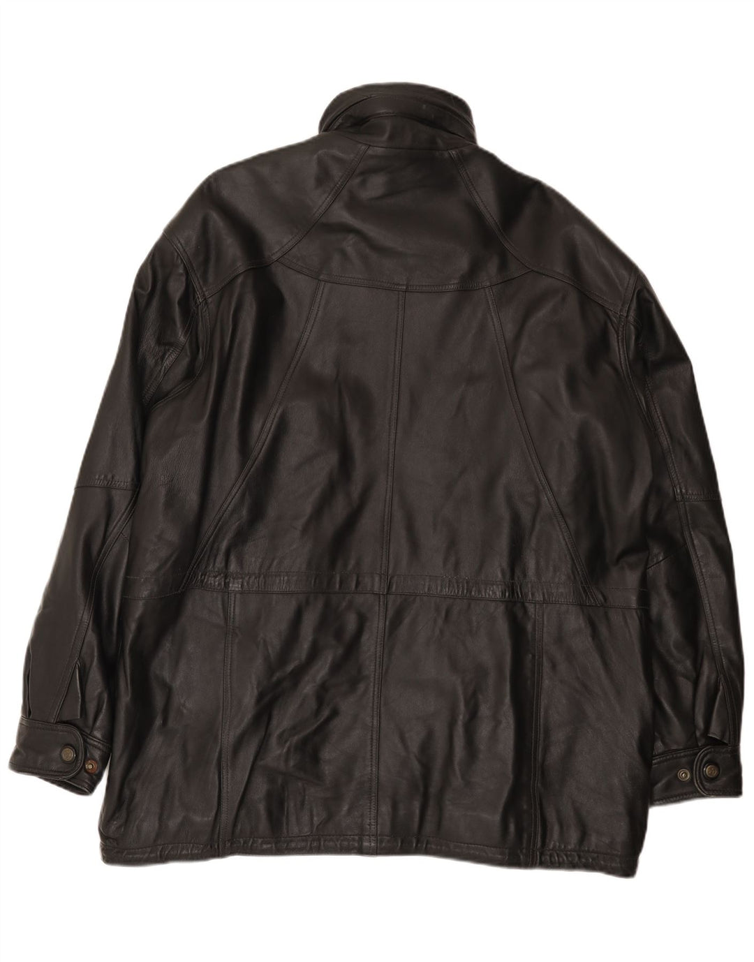 Casaco de couro masculino Shelter Bay Reino Unido 42 XL preto