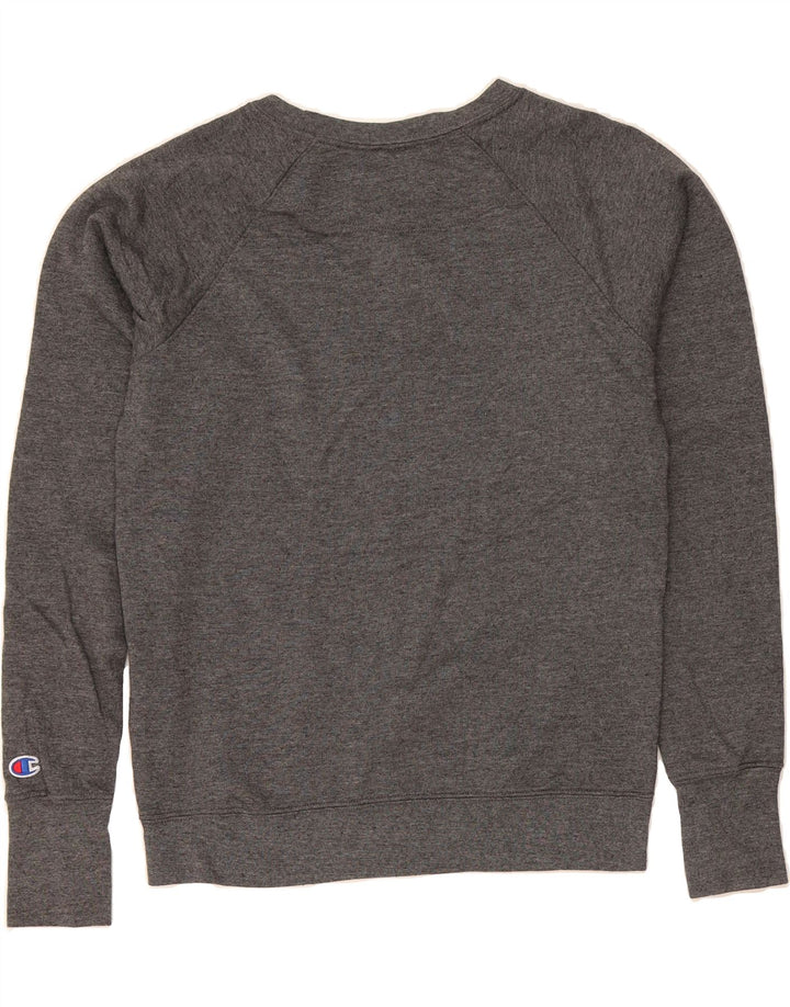 CHAMPION Mens Graphic Sweatshirt Jumper Small Grey Polyester Vintage Champion and Second-Hand Champion from Messina Hembry 